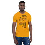 #BlackMississippiLit Short-Sleeve Unisex T-Shirt (black text)